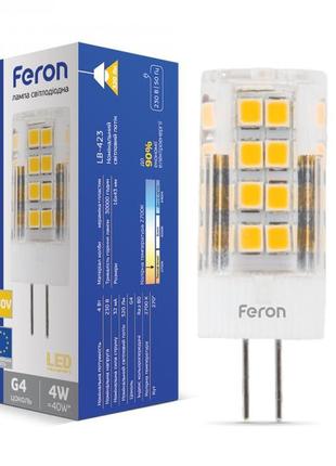 Світлодіодна лампа feron lb-423 4w 230v g4 2700k