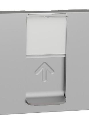 Rj45 накладка 2 модуль алюміній unica new nu941130