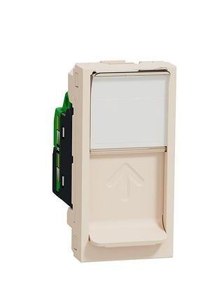 Розетка компьютерна rj45 кат.6 stp 1 модуль бежевий unica new ...