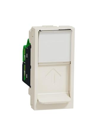 Розетка комп'ютерна rj45 кат.6 utp 1 модуль бежевий unica new ...