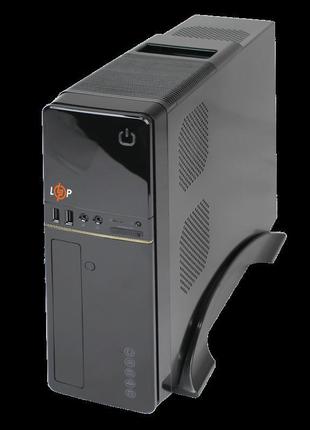 Корпус lp s607 bk 400w slim 2хusb 2.0