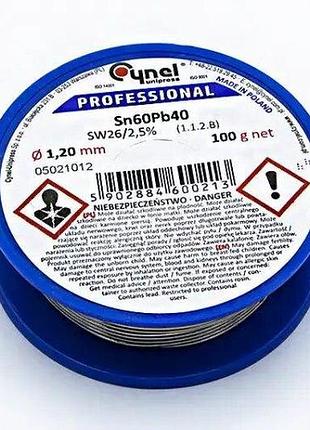 Припій cynel 1.2mm 100g sn60pb40
