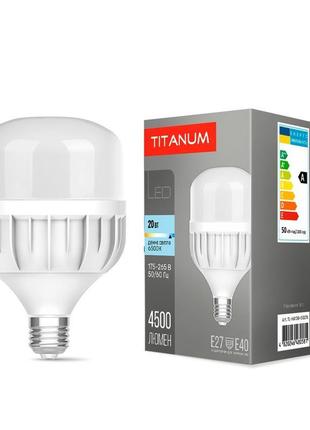 Led лампа titanum a138 50w e27 6500к