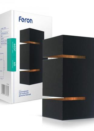 Настінний накладний світильник feron al8002 чорний