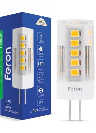 Світлодіодна лампа feron lb-423 4w g4 12v 2700k