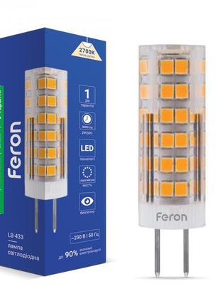Світлодіодна лампа feron lb-433 5w 230v g4 2700k