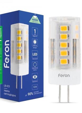 Світлодіодна лампа feron lb-423 4w g4 12v 4000k