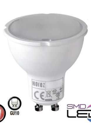 Світлодіодна лампа horoz electric plus-6 3000k gu10 mr16