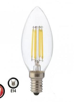 Філаментна лампа 4w e14 filament candle-4 horoz electric