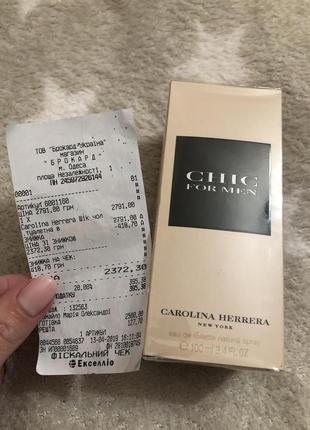 Нові оригінальні парфуми від carolina herrera, chic for men2 фото