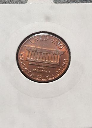 Монета сша 1 цент, 1985 года, lincoln cent, без мітки монетного двору3 фото