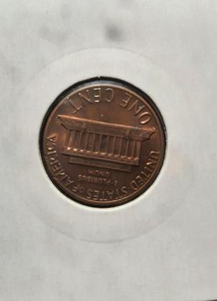 Монета сша 1 цент, 1985 года, lincoln cent, без мітки монетного двору2 фото