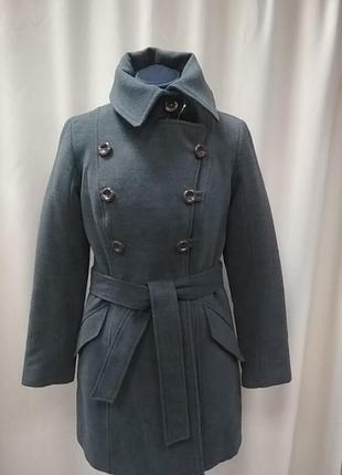Пальто жіноче, демісезонне, тепле, сіра, розмір l