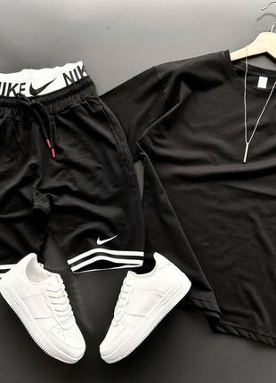 Мужской летний спортивный набор nike (футболка + шорты)1 фото