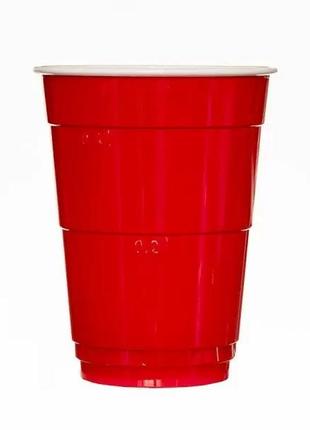 Стакани ps 400+ мл 50 штук red cup huhtamaki