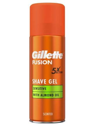 Гель для гоління gillette fusion для чутливої шкіри 200 мілілі...