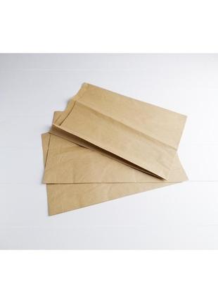 Пакет паперовий бурий крафт 40 г/м2 350х220х50 мм 100 штук