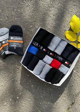 Комплект 5 штук трусів + 12 пар термо шкарпеток в premium box1 фото