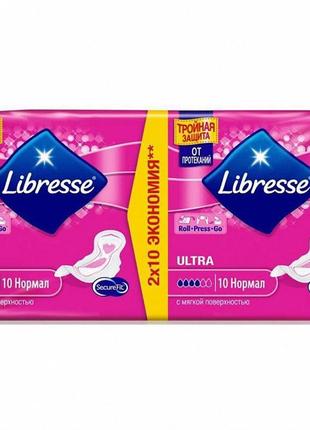 Гігієнічні прокладки libresse ultra normal soft 20 штук