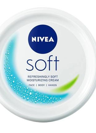 Крем nivea soft інтенсивний зволожувальний для обличчя, рук і ...