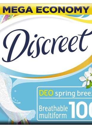 Щоденні гігієнічні прокладки discreet deo spring breeze (100 ш...