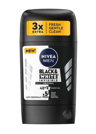 Антиперспірант nivea deo чорний і білий невидимий original 50 мл