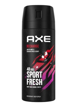 Дезодорант аерозоль axe recharge rock 150 мл1 фото