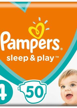 Підгузники pampers sleep & play розмір 4 (maxi) 9-14 кг, 50 пі...