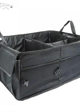 Сумка - органайзер в багажник складная 530х380х260мм elegant черная