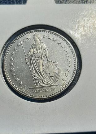 Монета швейцария 2 франка, 1988 года3 фото