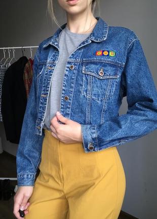 Знижка! коротка джинсова куртка/джинсовці ретро/вінтаж в стилі 90-x pepe Pollux jeans