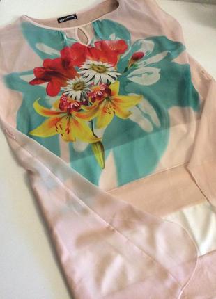 Красивое платье silver moon в принт р.46-48 с поясом