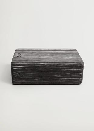 Блок для йоги чорний фірмовий mango кірпіч для йоги розтяжки стретчингу.1 фото