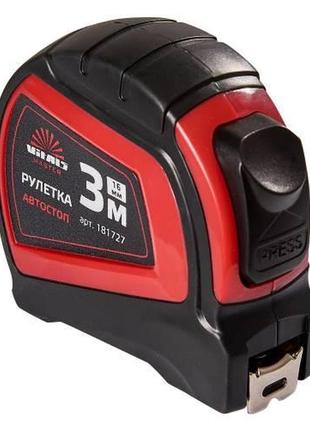 Рулетка 3 м × 16 мм автостоп vitals master