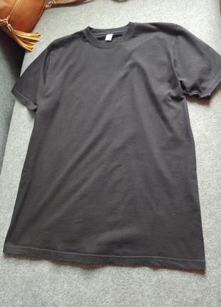 Базовая плотная коттоновая черная футболка 50-52 размера4 фото