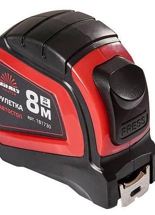 Рулетка 8 м × 25 мм автостоп vitals master