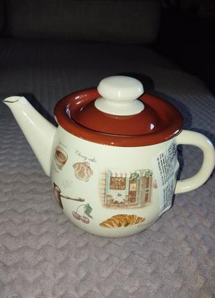 Чайник заварник эмалированный