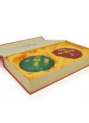 Набір китайського чорного чаю taipan chapter puer, 2 x 357g, ц...