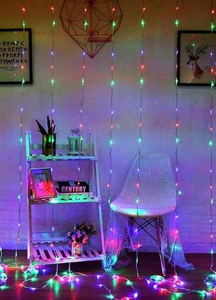 Світлодіодна гірлянда водоспад новорічна 480 led-лампочок 8 ре...3 фото
