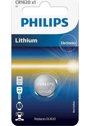 Батарейка cr1620 - 3.0v coin 1-blister (16.0x 2.0) lithium philips