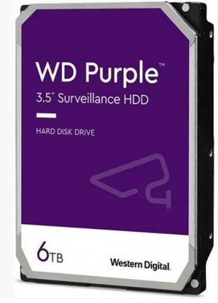 Жесткий диск western digital purple 6tb 5700rpm 64mb wd60purz ...