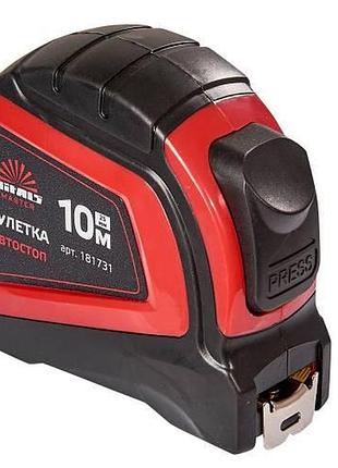 Рулетка 10 м × 25 мм автостоп vitals master