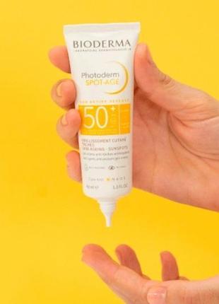 Сонцезахисний крем для обличчя bioderma photoderm spot-age spf...4 фото