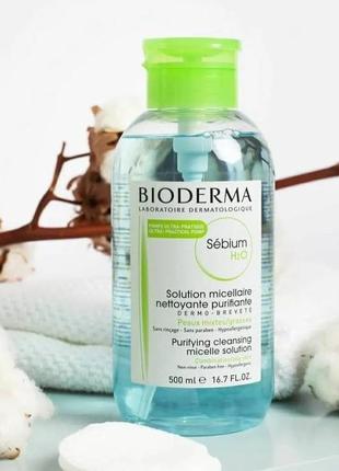 Bioderma sebium h2o, міцелярний флюїд для жирної, комбінованої...