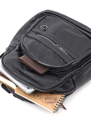 Місткий жіночий рюкзак vintage 18717 чорний6 фото