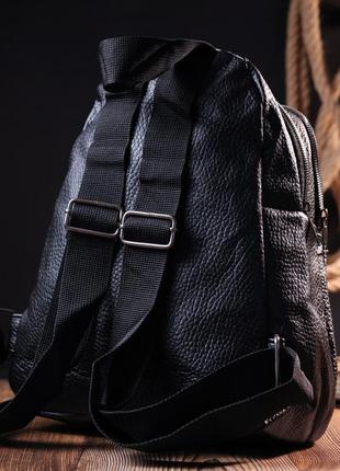 Місткий жіночий рюкзак vintage 18717 чорний8 фото