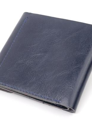 Зручне портмоне з натуральної шкіри shvigel 16622 синій2 фото
