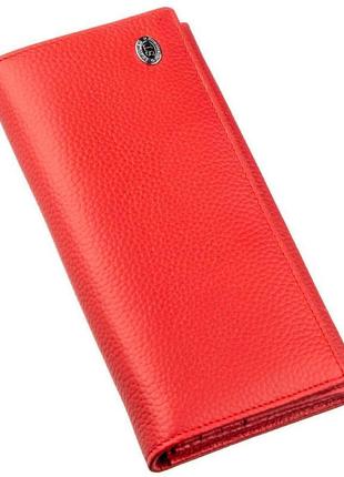 Чудовий жіночий гаманець st leather 18858 червоний, червоний