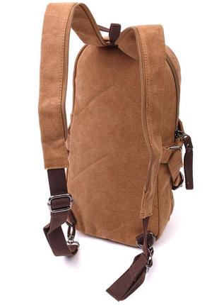 Місткий текстильний рюкзак у стилі мілітарі vintage 22180 кори...2 фото