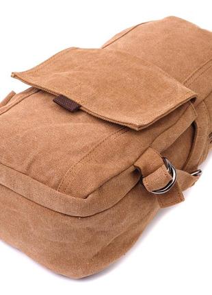 Місткий текстильний рюкзак у стилі мілітарі vintage 22180 кори...3 фото